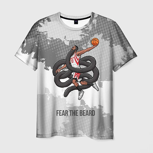 Мужская футболка Fear the Beard / 3D-принт – фото 1