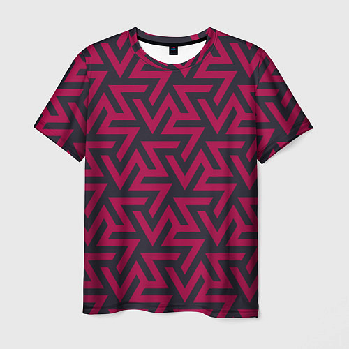 Мужская футболка Пурпурная абстракция / 3D-принт – фото 1