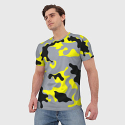Футболка мужская Yellow & Grey Camouflage, цвет: 3D-принт — фото 2