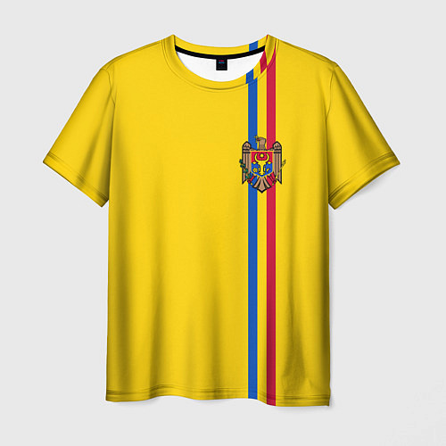 Мужская футболка Молдавия: лента с гербом / 3D-принт – фото 1