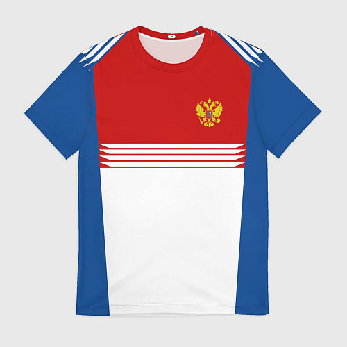 Мужская футболка Russia: Retro Sport / 3D-принт – фото 1