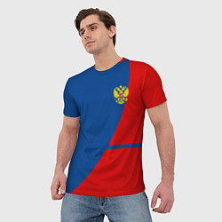 Футболка мужская Russia: Sport Line, цвет: 3D-принт — фото 2