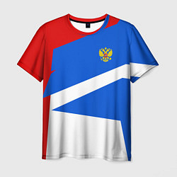 Футболка мужская Russia: Light Sport, цвет: 3D-принт