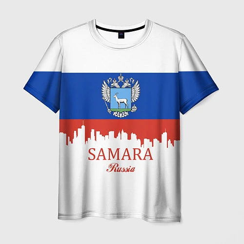 Мужская футболка Samara: Russia / 3D-принт – фото 1