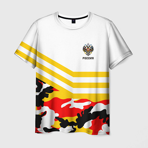 Мужская футболка Российская Империя: Камуфляж / 3D-принт – фото 1