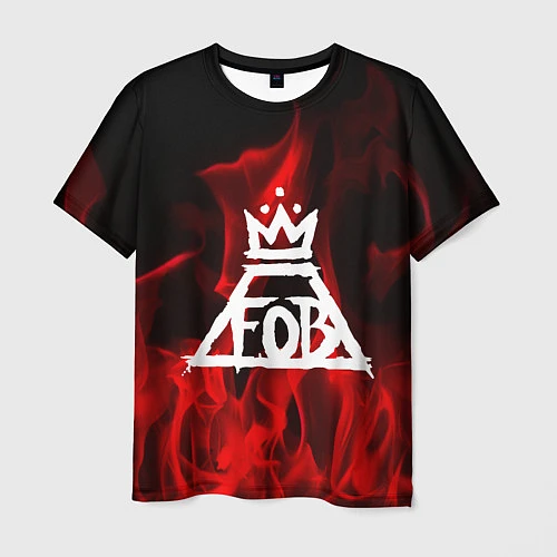 Мужская футболка Fall Out Boy: Red Flame / 3D-принт – фото 1