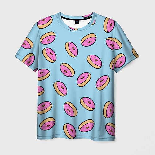 Мужская футболка Стиль пончиков / 3D-принт – фото 1