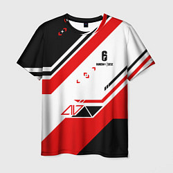 Футболка мужская R6S: Asimov Red Style, цвет: 3D-принт