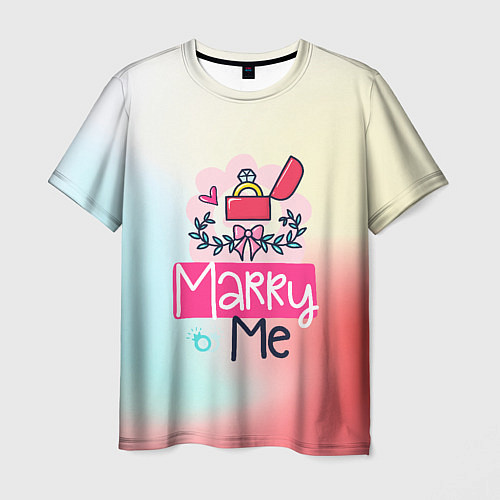 Мужская футболка Marry me / 3D-принт – фото 1