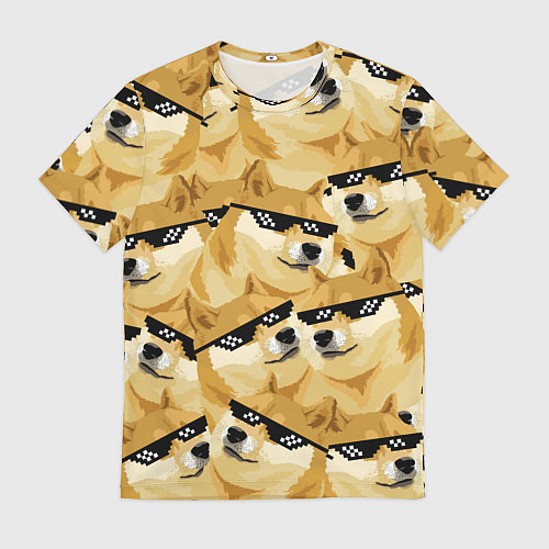 Мужская футболка Doge: Deal with it / 3D-принт – фото 1