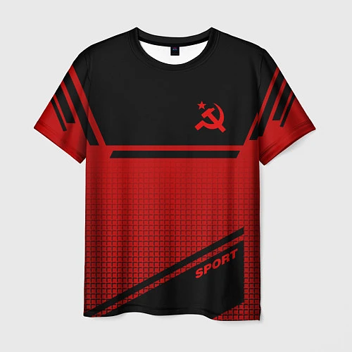 Мужская футболка USSR: Black Sport / 3D-принт – фото 1