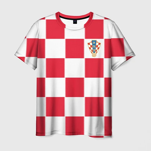 Мужская футболка Сборная Хорватии: Домашняя ЧМ-2018 / 3D-принт – фото 1