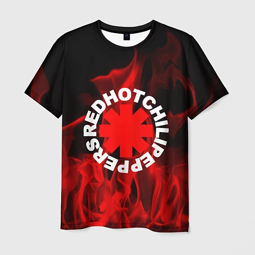 Мужская футболка RHCP: Red Flame / 3D-принт – фото 1