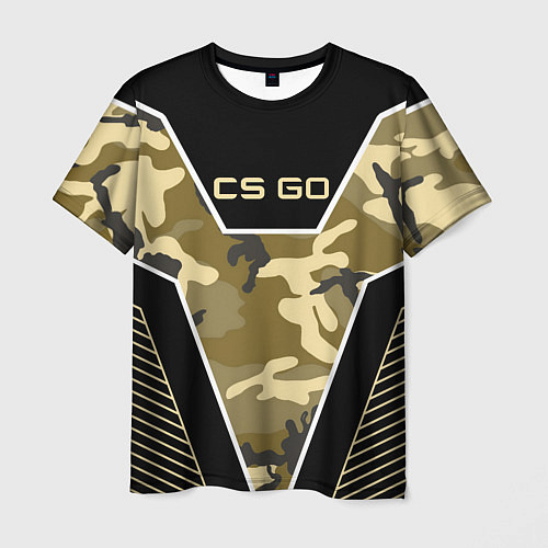 Мужская футболка CS:GO Khaki Camo / 3D-принт – фото 1