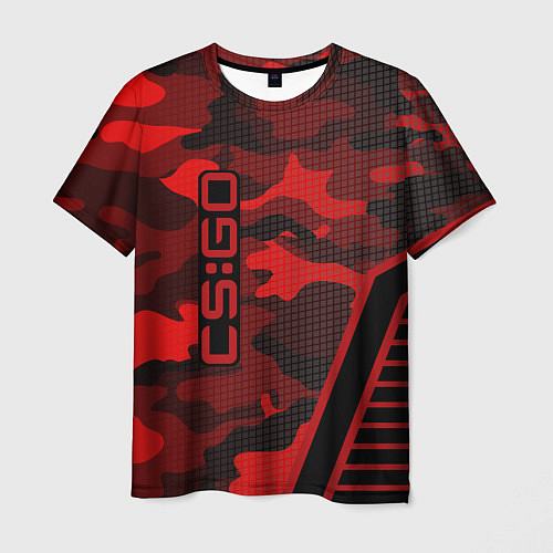 Мужская футболка CS:GO Red Camo / 3D-принт – фото 1