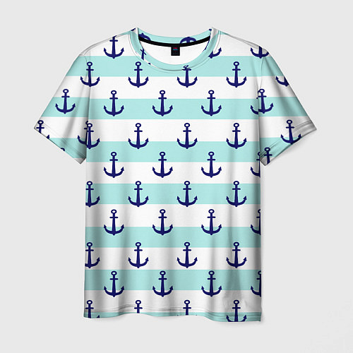 Мужская футболка Морские якоря / 3D-принт – фото 1