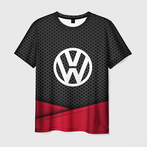 Мужская футболка Volkswagen: Grey Carbon / 3D-принт – фото 1