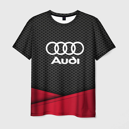 Мужская футболка Audi: Grey Carbon / 3D-принт – фото 1
