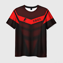 Футболка мужская CS:GO Red Carbon, цвет: 3D-принт