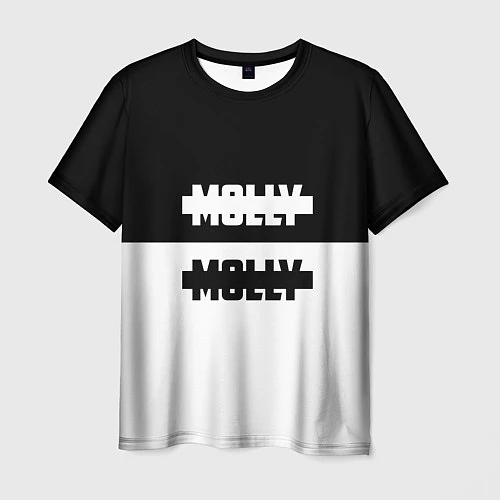 Мужская футболка Molly: Black & White / 3D-принт – фото 1