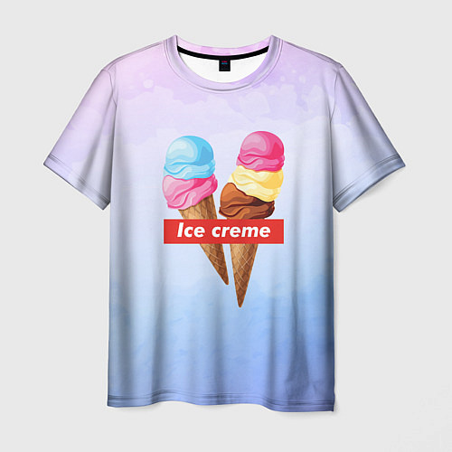 Мужская футболка Ice Creme / 3D-принт – фото 1