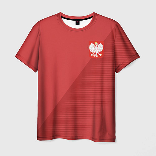 Мужская футболка Poland Team: Away WC-2018 / 3D-принт – фото 1