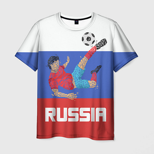 Мужская футболка Russia Footballer / 3D-принт – фото 1