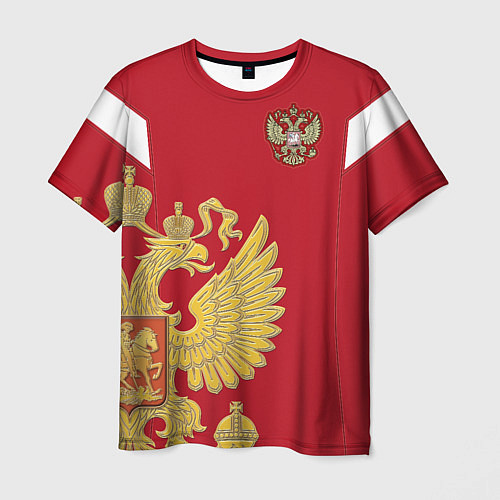 Мужская футболка Сборная России: эксклюзив / 3D-принт – фото 1