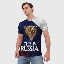 Футболка мужская Russia: Roaring Bear, цвет: 3D-принт — фото 2