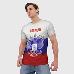 Футболка мужская Полиция: Российский флаг, цвет: 3D-принт — фото 2