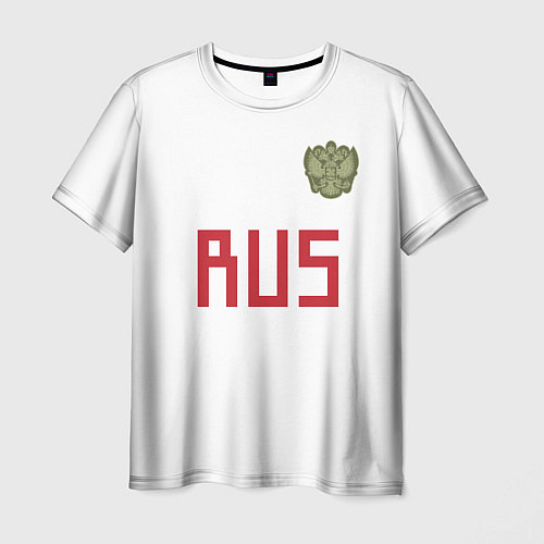 Мужская футболка Rus Team: Away WC 2018 / 3D-принт – фото 1