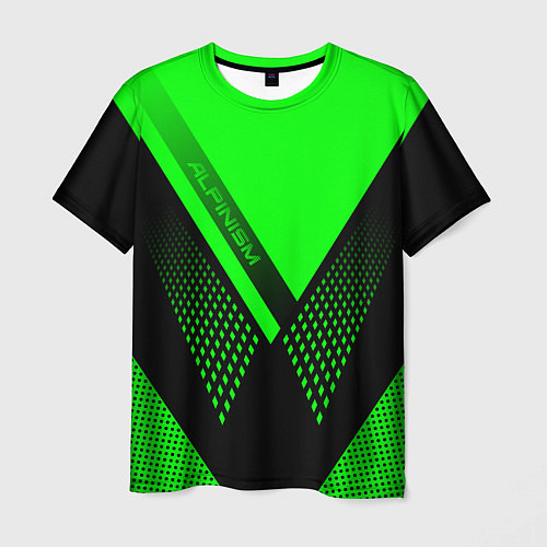 Мужская футболка Alpinism: Acid Green / 3D-принт – фото 1
