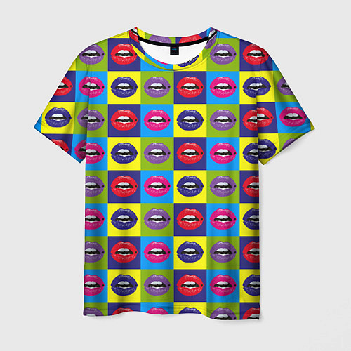 Мужская футболка Pop Art Lips / 3D-принт – фото 1