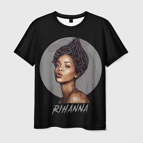 Мужская футболка Rihanna / 3D-принт – фото 1