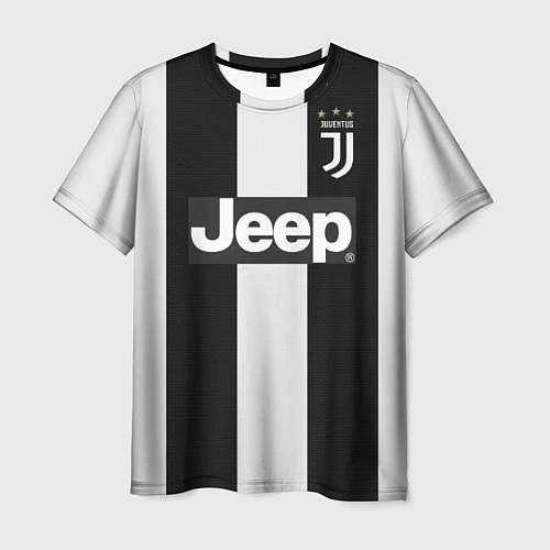 Мужская футболка FC Juventus: Home 18-19 / 3D-принт – фото 1