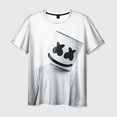 Мужская футболка Marshmallow: White Only / 3D-принт – фото 1