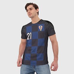 Футболка мужская Domagoj Away WC 2018, цвет: 3D-принт — фото 2
