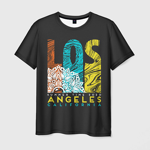 Мужская футболка LA: California Surfing / 3D-принт – фото 1