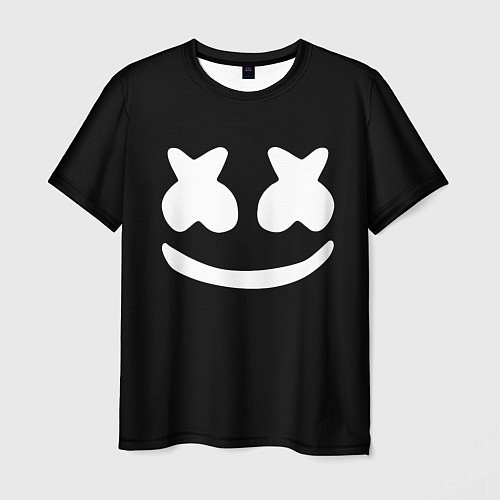 Мужская футболка Marshmello: Black Face / 3D-принт – фото 1