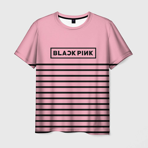 Мужская футболка Black Pink: Black Stripes / 3D-принт – фото 1