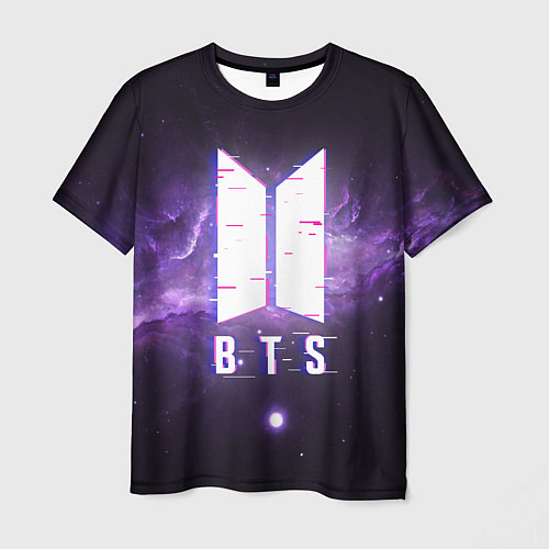 Мужская футболка BTS: Violet Space / 3D-принт – фото 1