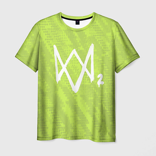 Мужская футболка Watch Dogs 2: Green Back / 3D-принт – фото 1