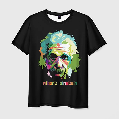 Мужская футболка Albert Einstein / 3D-принт – фото 1