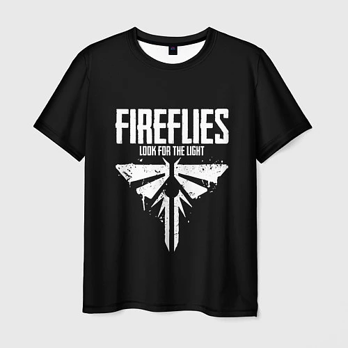 Мужская футболка Fireflies: White Logo / 3D-принт – фото 1