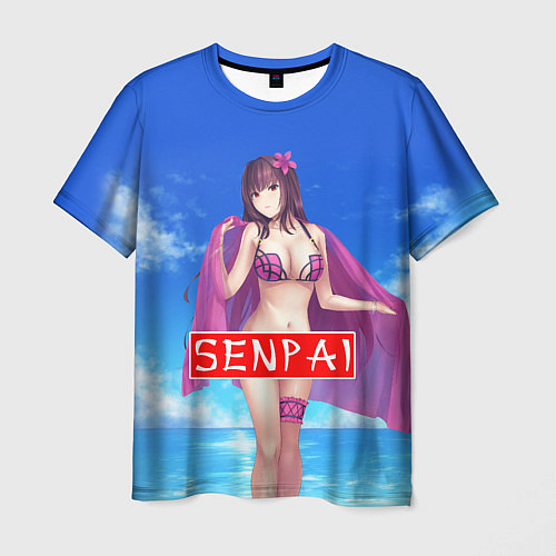 Мужская футболка Senpai: Summer Girl / 3D-принт – фото 1