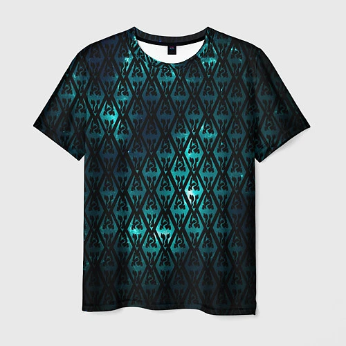 Мужская футболка TES: Blue Pattern / 3D-принт – фото 1