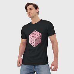 Футболка мужская Black Pink Cube, цвет: 3D-принт — фото 2