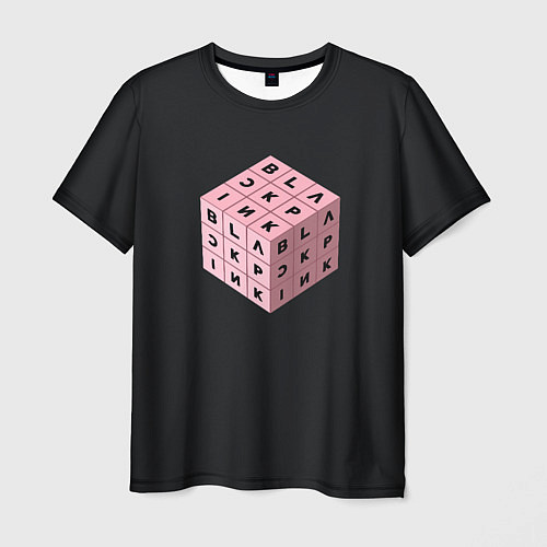 Мужская футболка Black Pink Cube / 3D-принт – фото 1