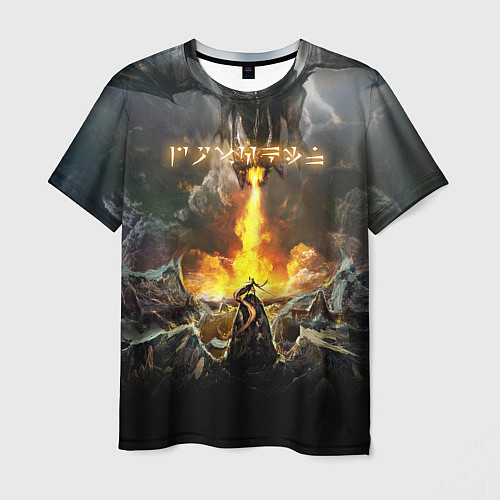 Мужская футболка TES: Dragon Flame / 3D-принт – фото 1