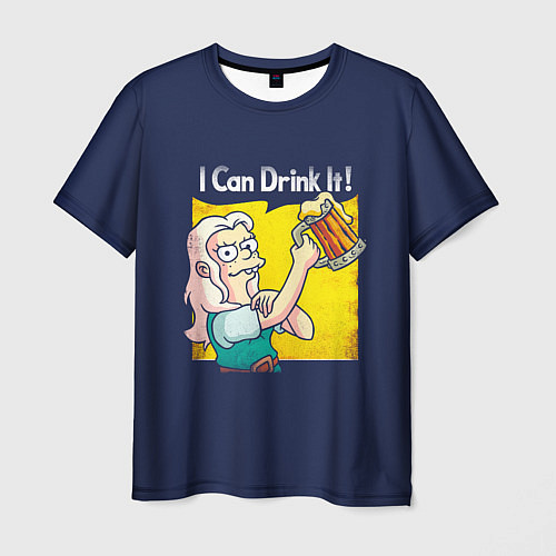 Мужская футболка I Can Drink It! / 3D-принт – фото 1